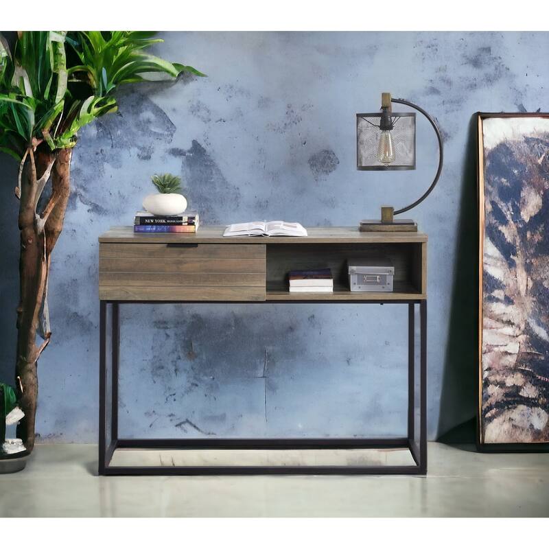 Versatile Rustic Writing Desk with Sturdy Construction and Practical Storage