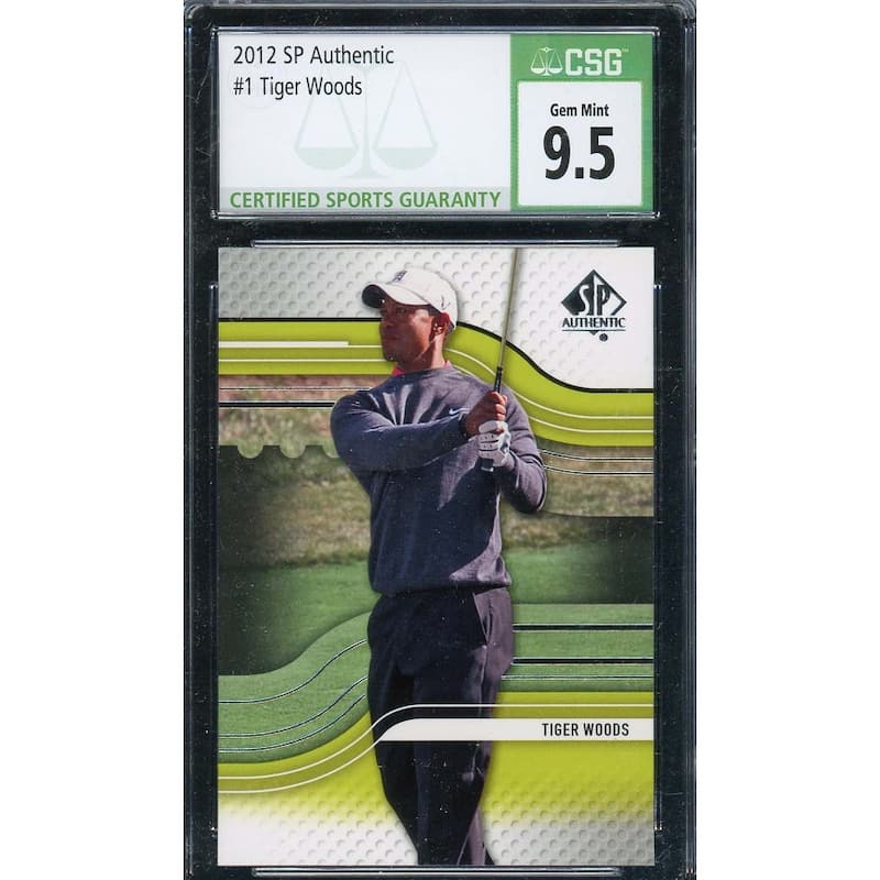Tiger Woods 2012 SP Authentic Golf Card #1 Graded CSG 9.5 - 8'6" x 11'6"