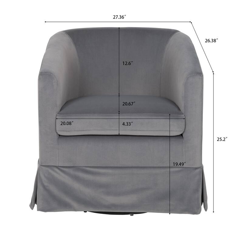 Polyester 27.36" Wide Swivel Chair Suitable for living room - 27