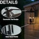 Modern Matte Black Outdoor Wall Lantern with Clear Tempered Glass Open Bottom Design Exterior Light Fixture for Entryway