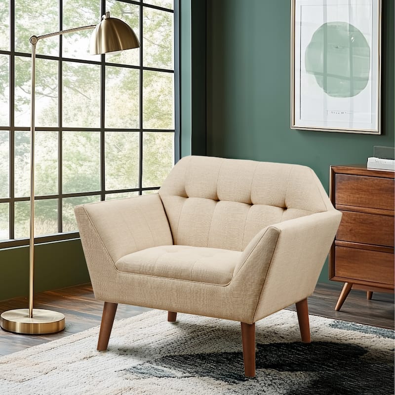 INK IVY Newport Wide Mid-Century Modern Lounge Chair