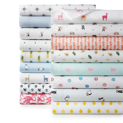 Poppy & Fritz Cotton Percale Printed Bed Sheet Sets