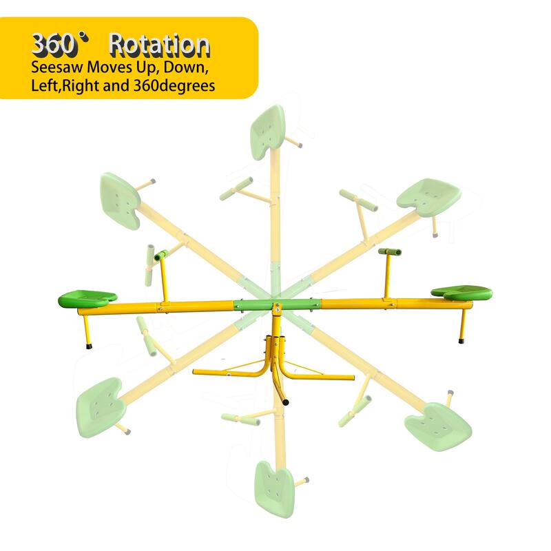 Upgraded Seesaw,Swiveling 360 Degrees Toddlers Sit and Spin Teeter Totter, Kids Outdoor Play Equipment for Backyard Playground