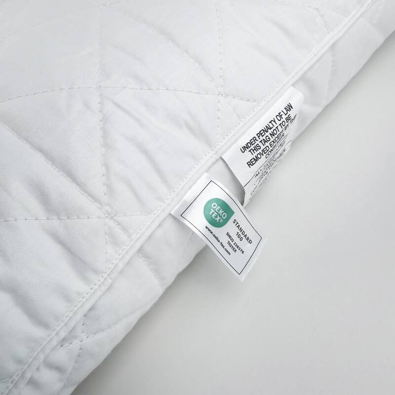 2 Pack Hotel Quality Goose Feather Bed Pillows for Side & Back Sleepers