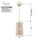 preview thumbnail 8 of 11, Farmhouse Mini Pendant Cylinder Rope Mesh Cage Kitchen Island Lights for Dining Room - 9.84" W x 19.29" H