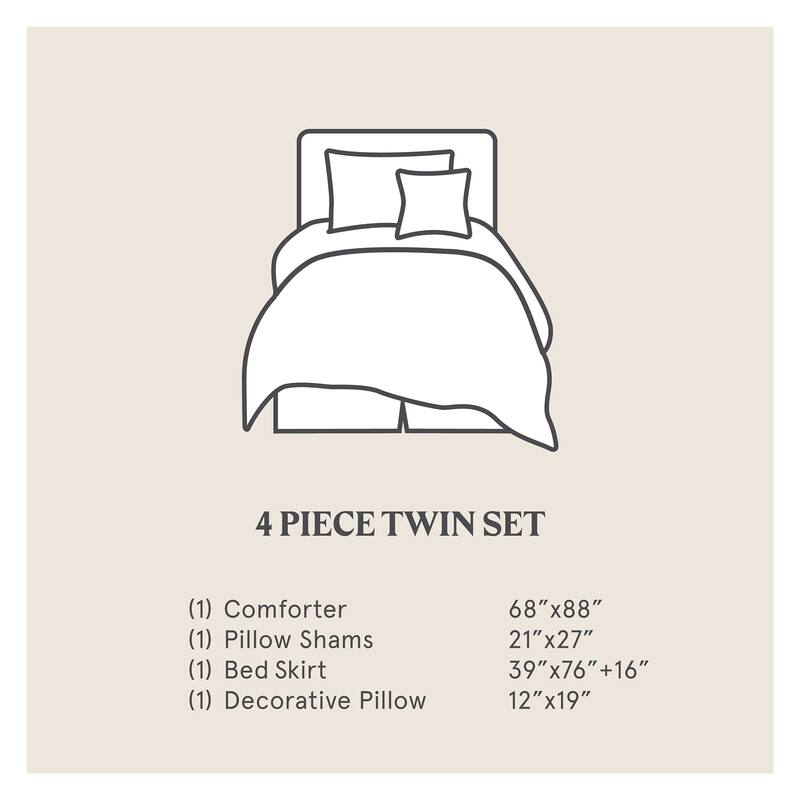 Paseo Road Highland Lodge Olive Brown Rustic Bedding 5 Piece Comforter Set with Bed Skirt, Shams, & Accent Pillow