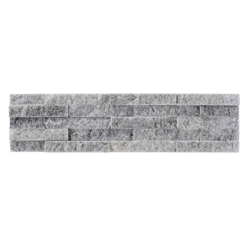 Slender Strip 3 in. x 12 in. Panel and 3 in. x 12 in. Corner Marble Wall Tile