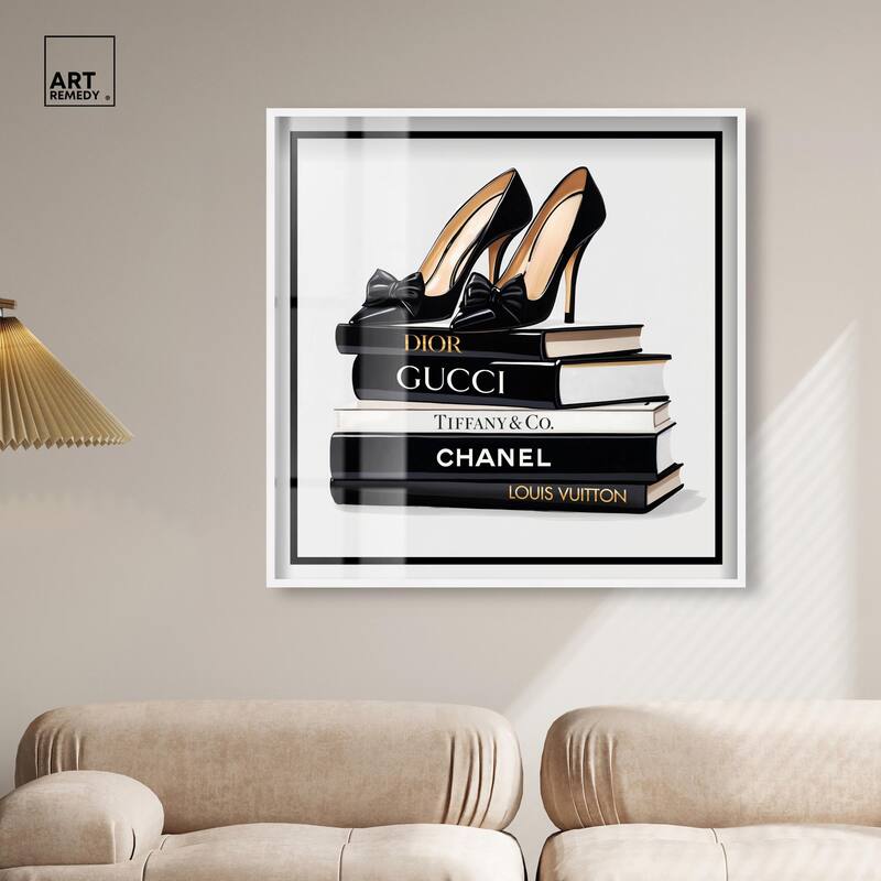 Ink Books and Heels Shadowbox by Art Remedy