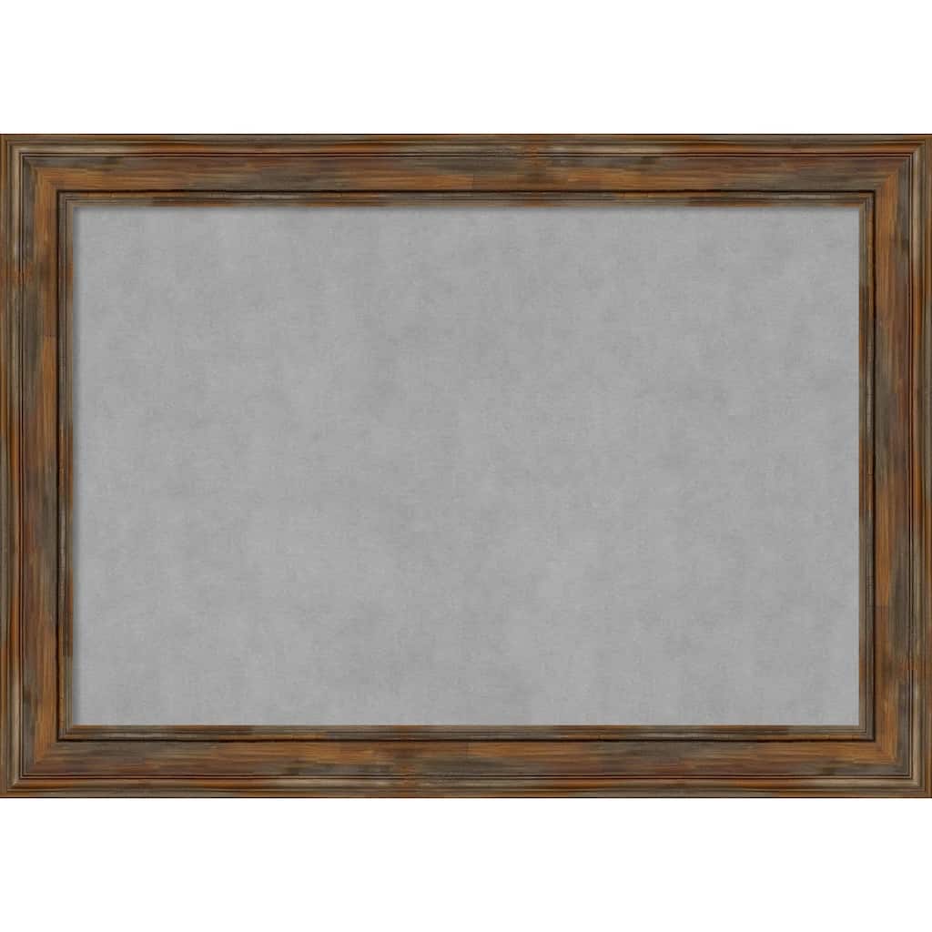 Amanti Art Alexandria Rustic Brown Framed Magnetic Board