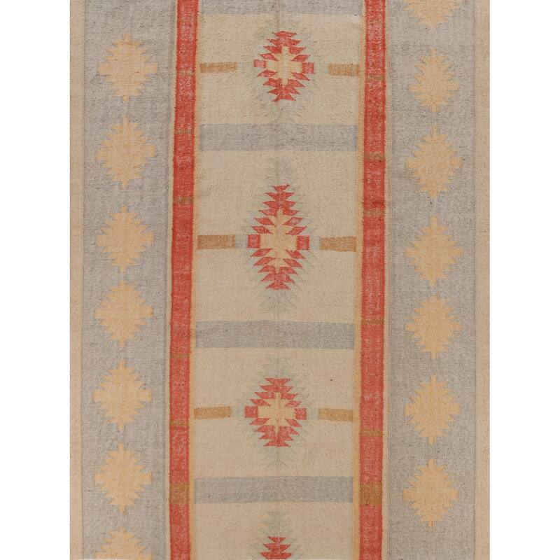 Hand Woven Oriental 100% Jute Carpet Southwestern Modern Beige & Ivories Kilim Area Rug - 10' 0'' X 8' 5''