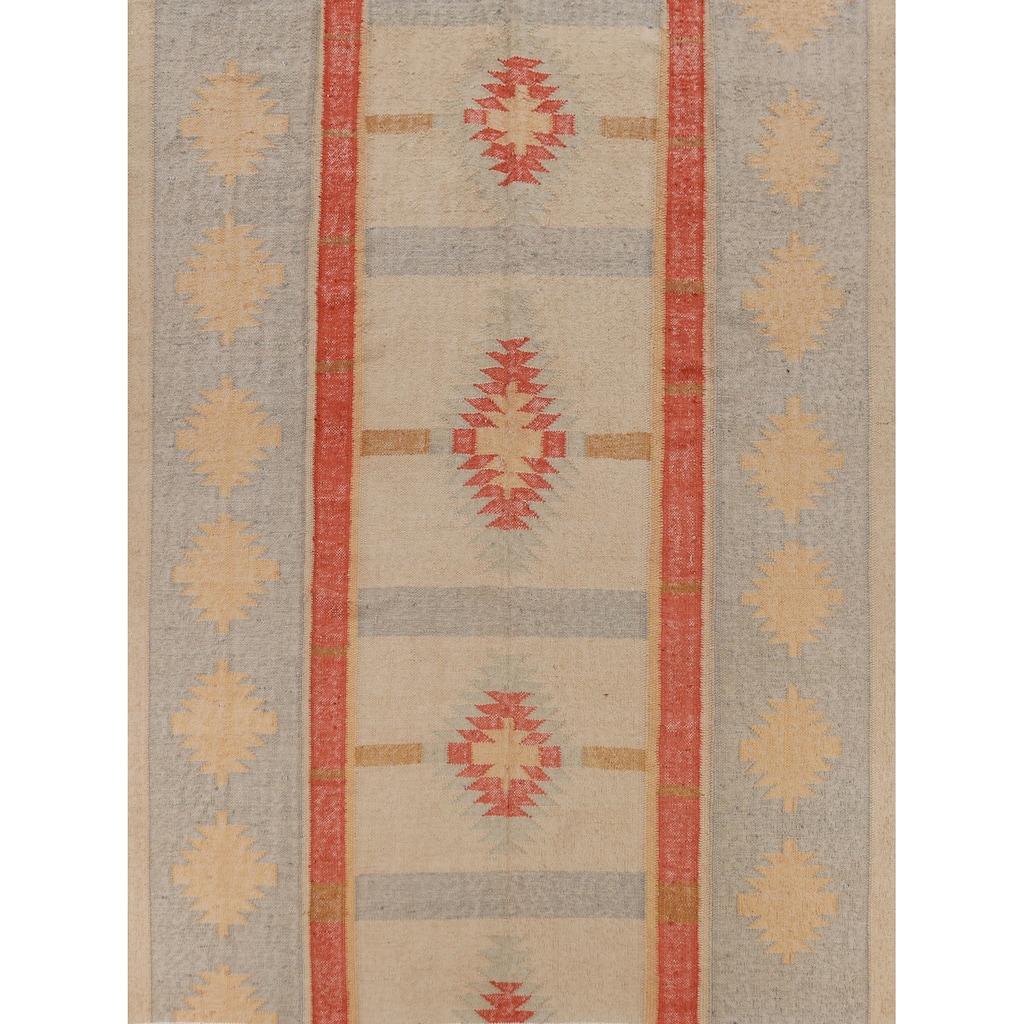 Hand Woven Oriental 100% Jute Carpet Southwestern Modern Beige & Ivories Kilim Area Rug - 10' 0'' X 8' 5''