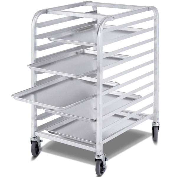 Costway 10 Sheet Aluminum Bakery Rack Silver Commercial Cookie Bun