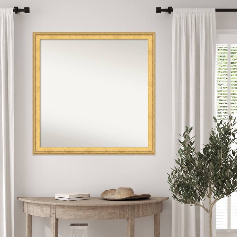 Owen Gold Non-Beveled Wood Framed Wall Mirror - Owen Gold