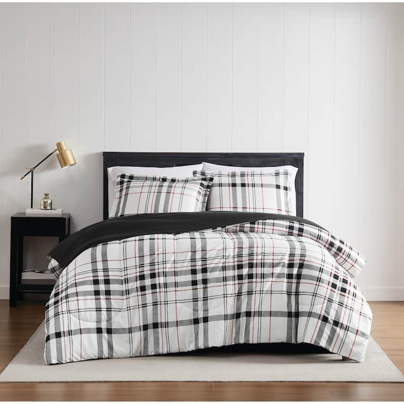 London Fog Charlotte Plaid Comforter Set - Queen - 3 Piece