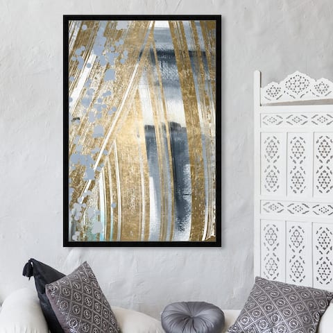 Oliver Gal 'Chosen One' Abstract Wall Art Framed Print Paint - Gray, Gold