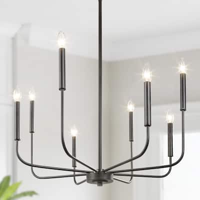 Modern Farmhouse 8-Light Chandelier Classic Candle Lights for Dining Room