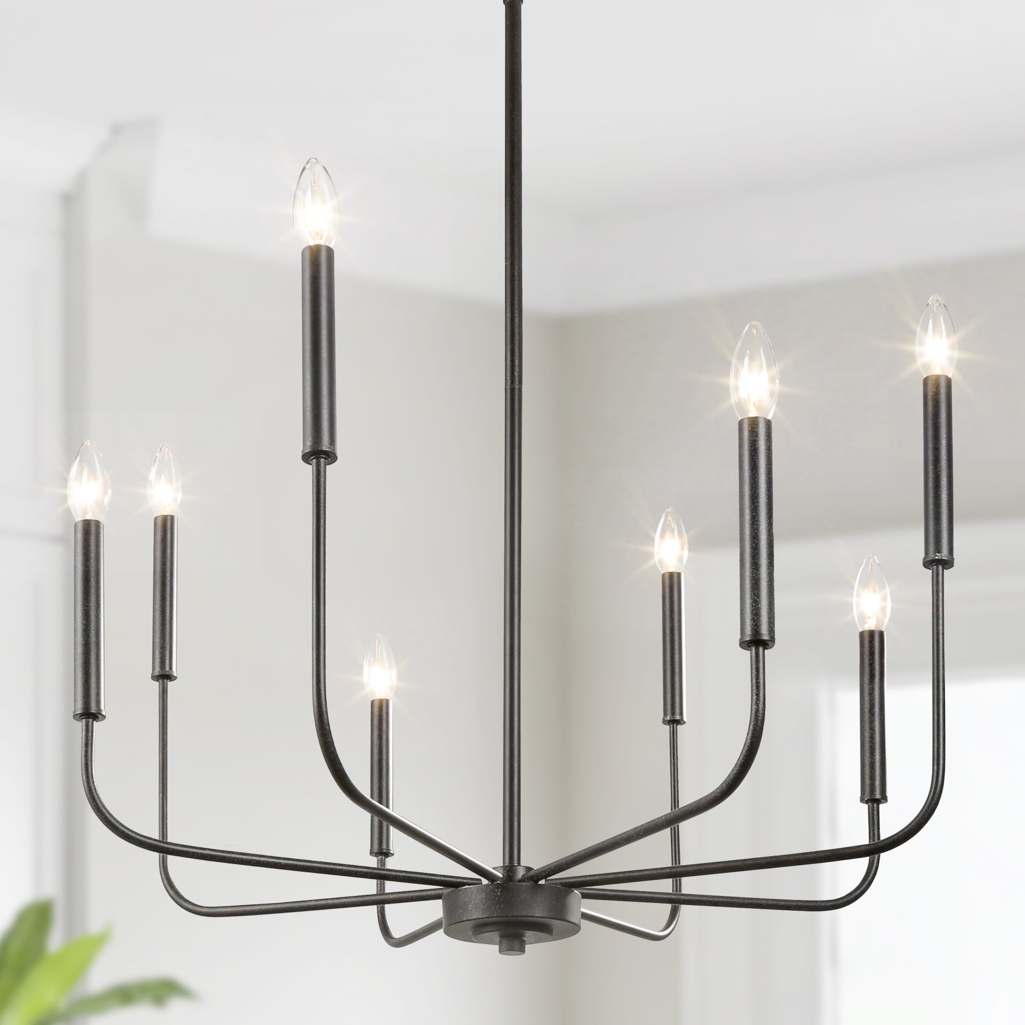 Modern Farmhouse 8-Light Chandelier Classic Candle Lights for Dining Room