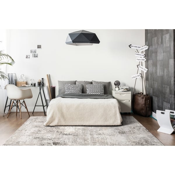 slide 1 of 4, Dynamic Rugs Ivory/Grey Norma Polyester & Polypropylene Area Rug