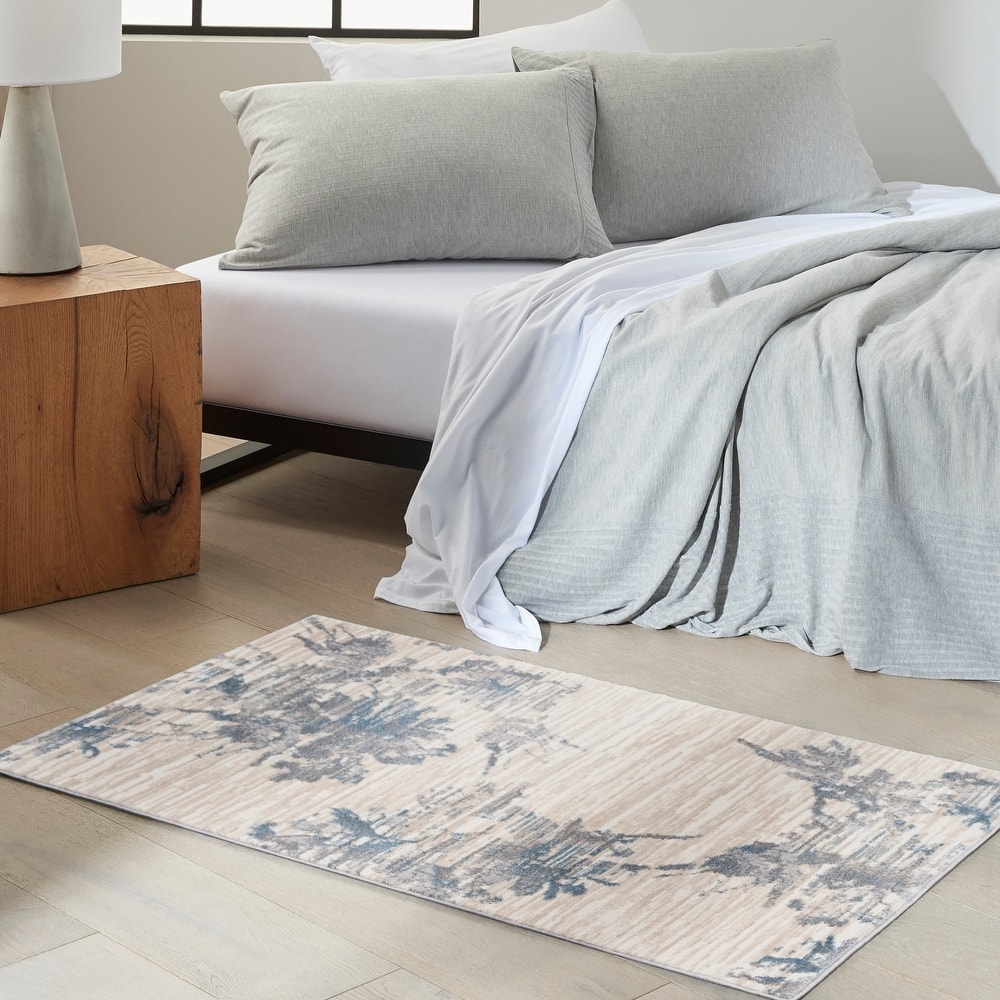 Calvin Klein Enchanting Botanical Floral Abstract Area Rug