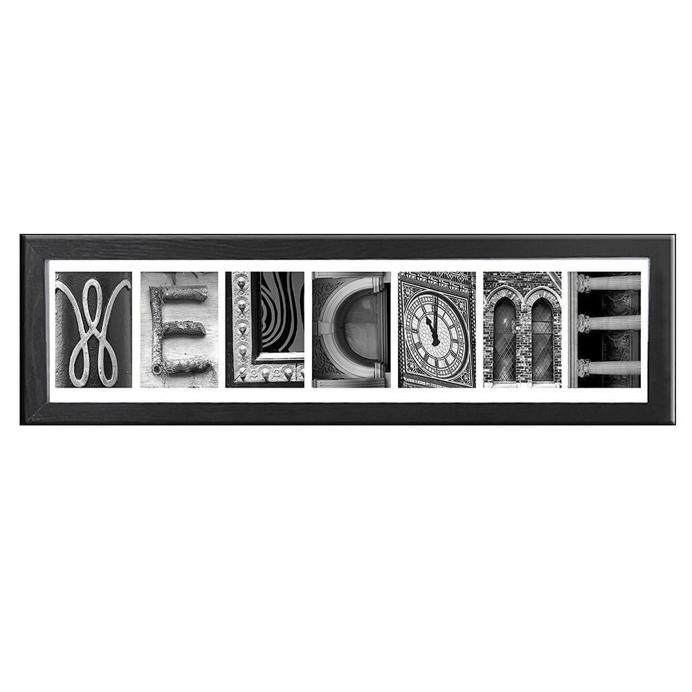 Shop Creative Personalized Imagine Letter Art Frame With 4x6 Inch Clip Frames Wooden Frame Black 3 To 9 Picture Overstock 14429790