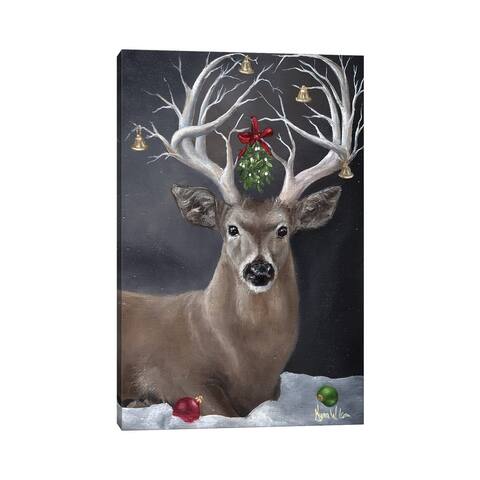 iCanvas "Holiday Stag" by Kyra Wilson Canvas Print
