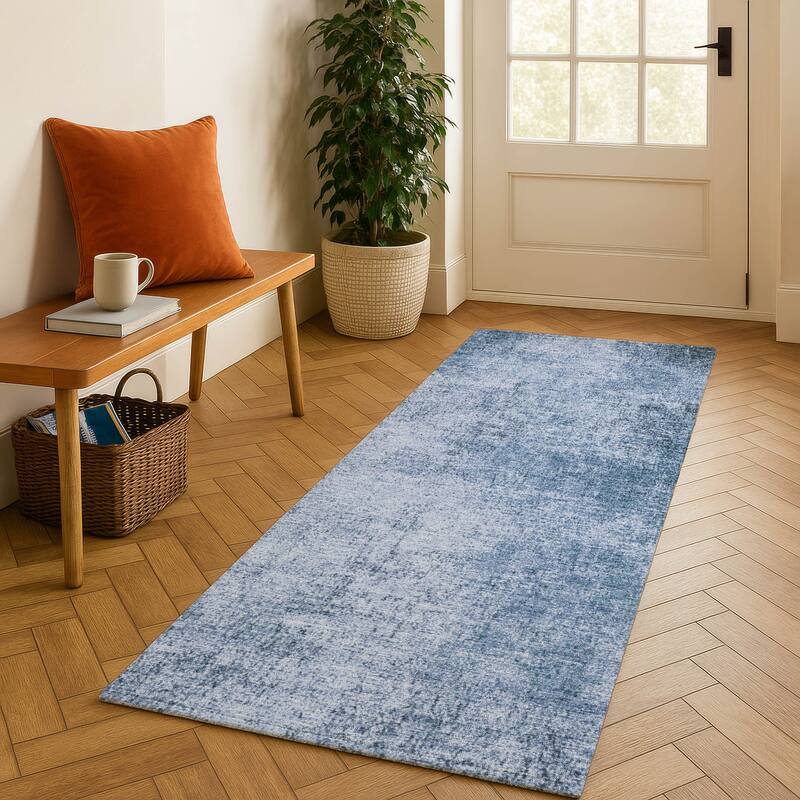Premium Washable Super Soft Mayfield Rug - Blue - 2'3" x 7'6"