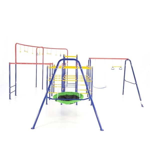 ActivPlay Modular Jungle Gym with Swing Set, Monkey Bars, Hanging