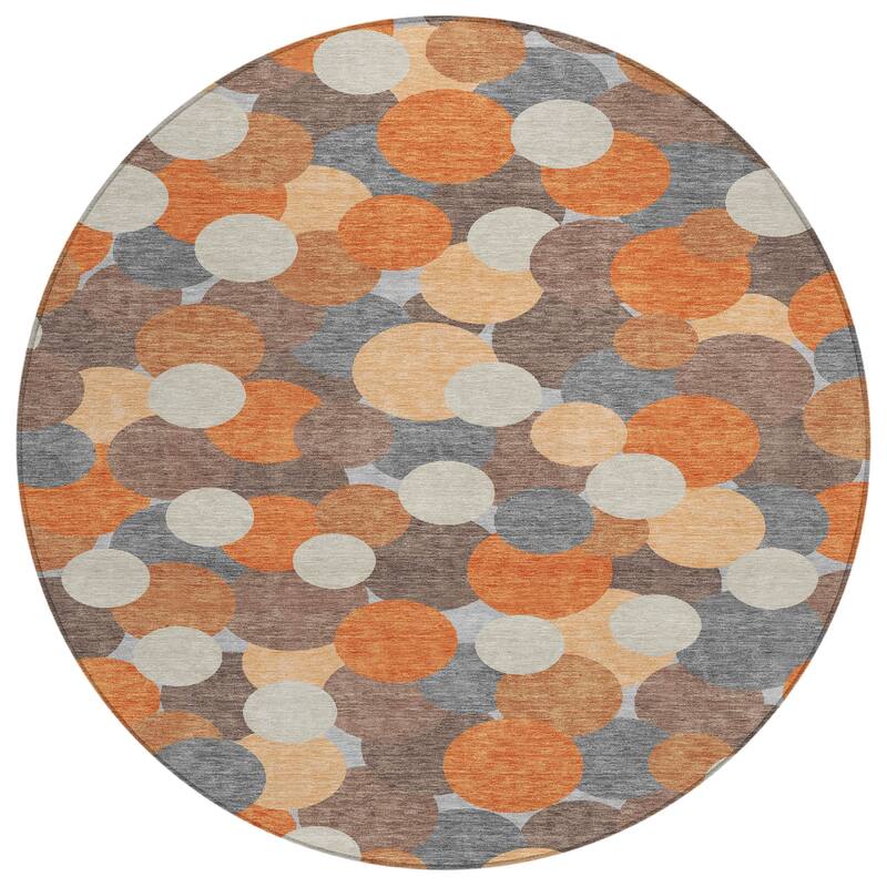 Machine Washable Indoor/ Outdoor Mucho Bubbles Chantille Rug