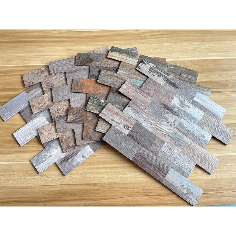 Art3d 11.5"x11.4" Peel and Stick Tile (10-Pack) PVC Composite Laminate Material
