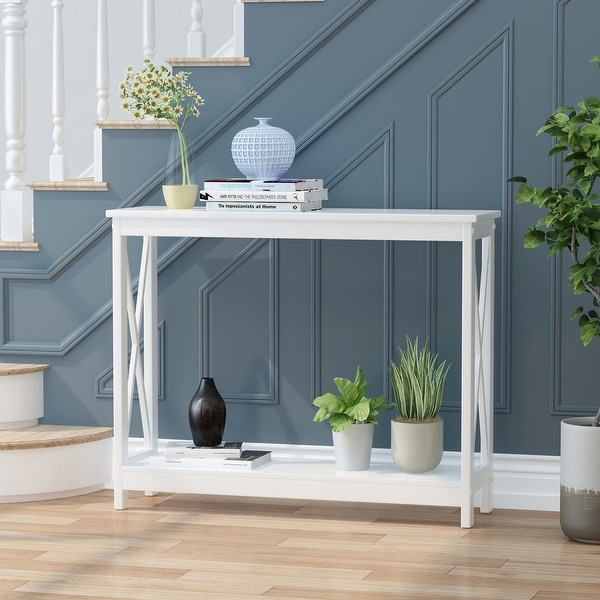 Lomiller Farmhouse Accent Console Table by Christopher Knight Home - 39.50" W x 11.90" D x 31.90" H. Opens flyout.