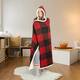 Premium Wearable Hooded Blanket for Adults 65in x 48in (Red Buffalo ...
