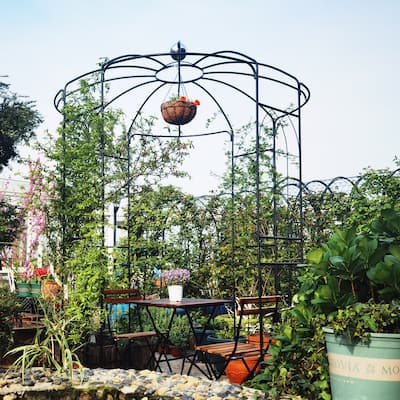 Outdoor Metal Iron Garden Arbors High Birdcage Shape