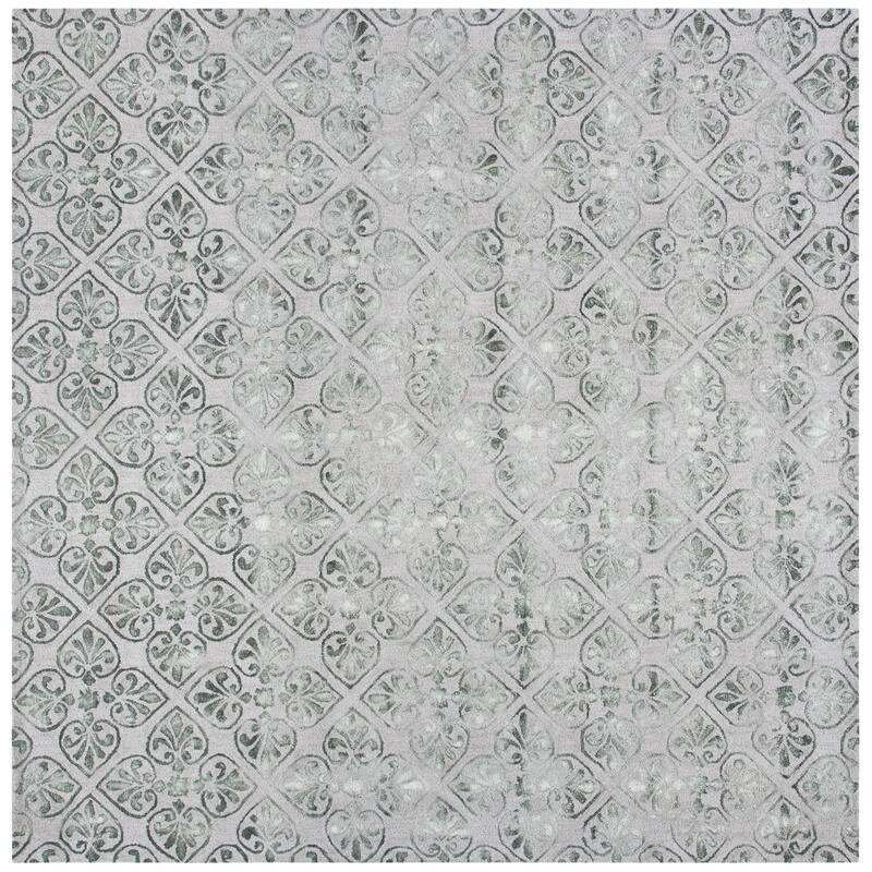 SAFAVIEH Handmade Dip Dye Sholeh Watercolor Vintage Boho Wool - 7' x 7' Square - Dark Beige - Runner/Square