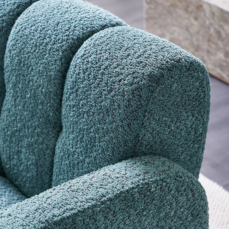 Modern 31.10" Boucle Upholstered Accent Chair with Plush Seat Cushion, Easy Assembly, and Comfortable Design