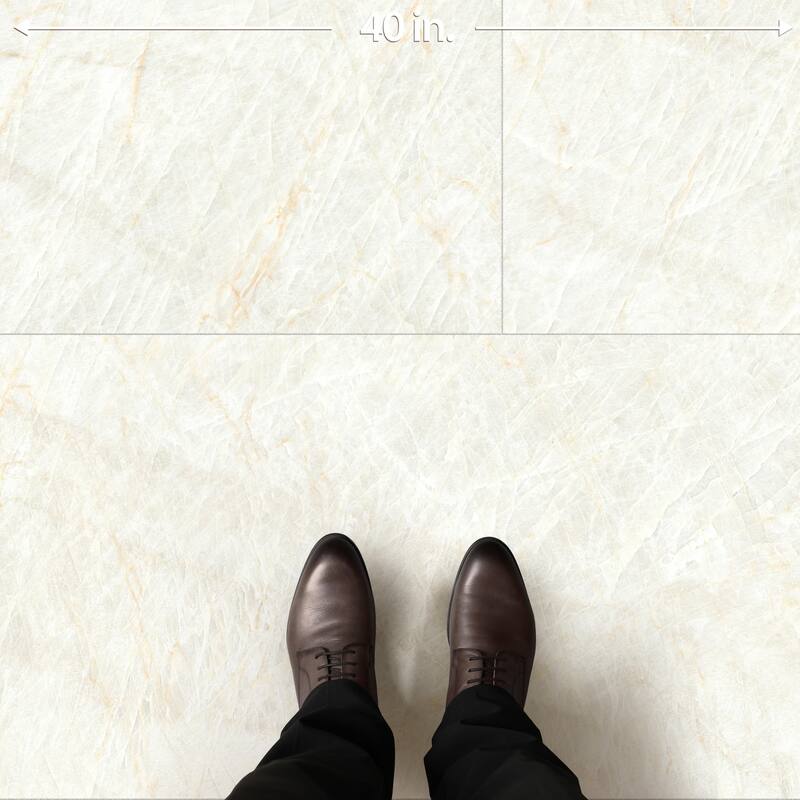 Merola Tile Taj Mahal Matte Cream 23-1/2" x 47-1/4" Porcelain Floor and Wall Tile