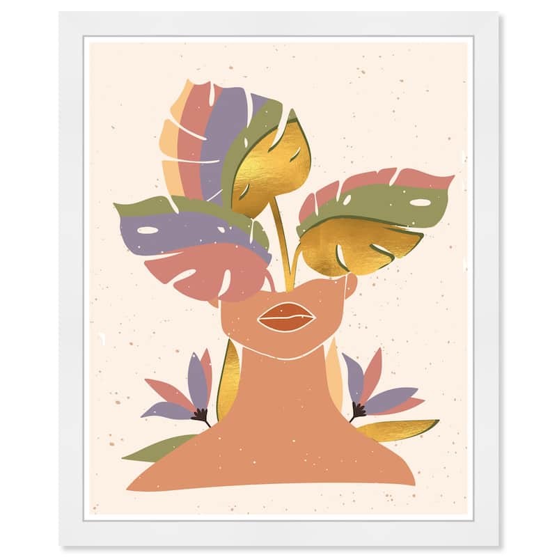 Wynwood Studio Prints Floral and Botanical Blooming Beauty Brown and Taupe Tropical Wall Art Canvas Print