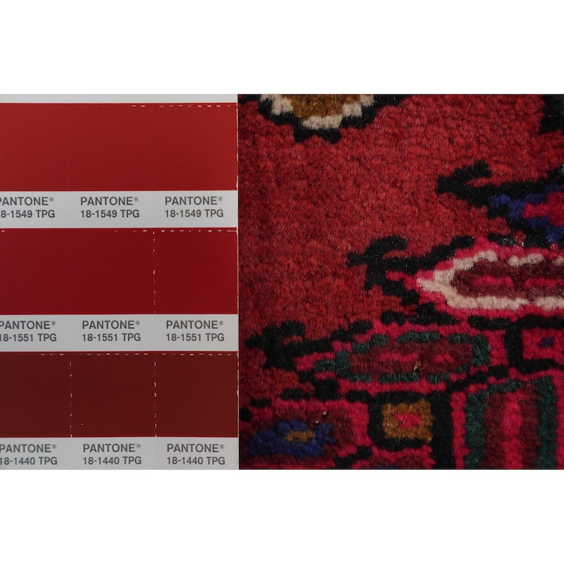 Hand Knotted Oriental 100% Wool Carpet Traditional Medallion Red Heriz Area Rug - 9' 7'' X 6' 9''