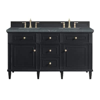 James Martin Vanities 424-V60D-3PBL Lorelai 60" Double Basin Wood