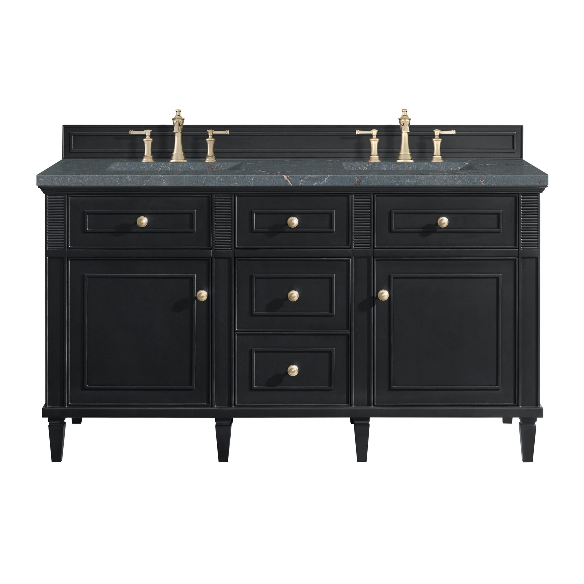 James Martin Vanities 424-V60D-3PBL Lorelai 60" Double Basin Wood
