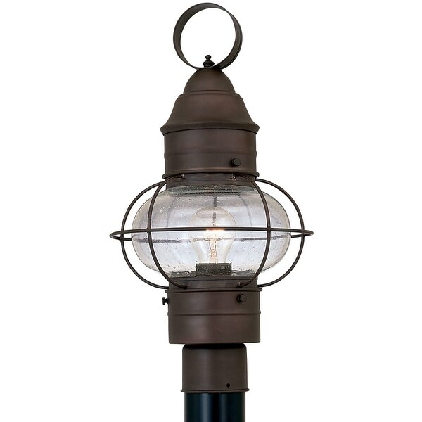Designers Fountain 1766-RT 1-Light 10" Onion Post Lantern from the Nantucket Collection - Rustique - N/A