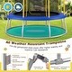 preview thumbnail 8 of 18, 8 Feet Outdoor Unique Flower Shape Trampoline with Enclosure Net