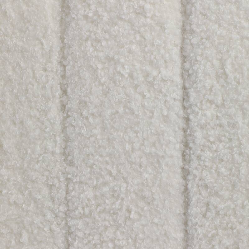 Modern Ottoman with Channel-Tufted Design - Upholstered Accent Cube