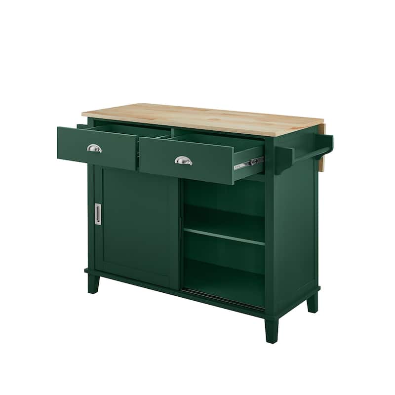 Kitchen Island Drop Leaf Portable Storage Cart Countertop Hutch Furniture