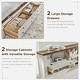 preview thumbnail 10 of 66, Farmhouse Bed Frame with 54" Tall Storage Bookcase Headboard