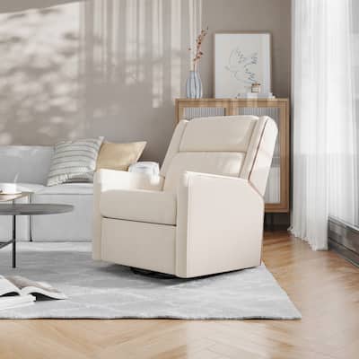 Manual Rocking Recliner Chair with Swivel and Gliding Motion