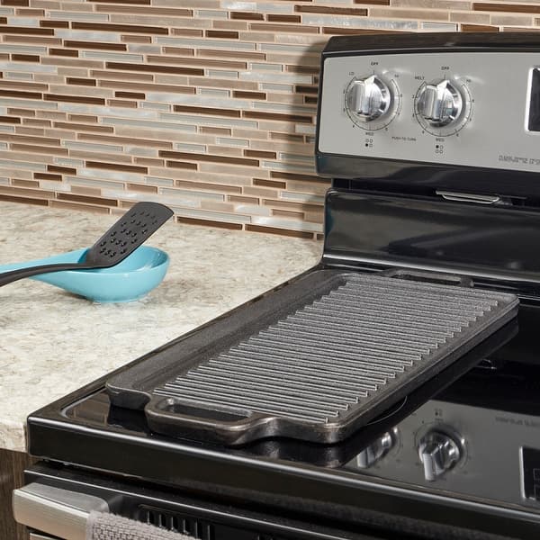 Home Basics 19inch PreSeasoned Cast Iron Griddle Bed Bath & Beyond