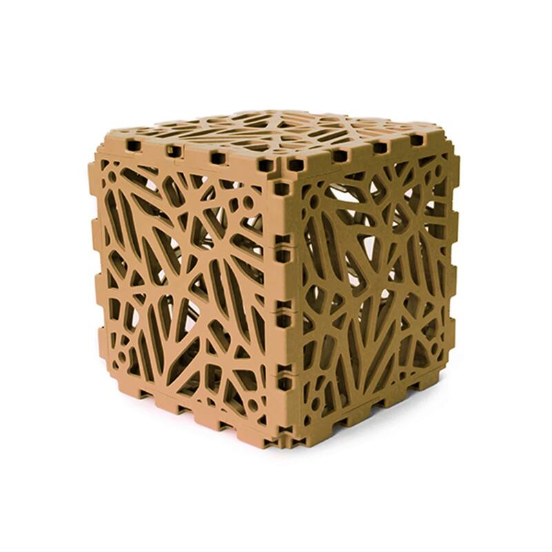 Bion Modular Cube – 10-Cube Set -  Solid Structural Blocks for Furniture & Décor|Beige