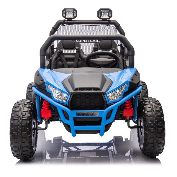 24V Two-Seater Kids Electric UTV with Remote, MP3, and Four