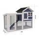 preview thumbnail 3 of 5, 48''Deluxe Wooden Blue Chicken Coop
