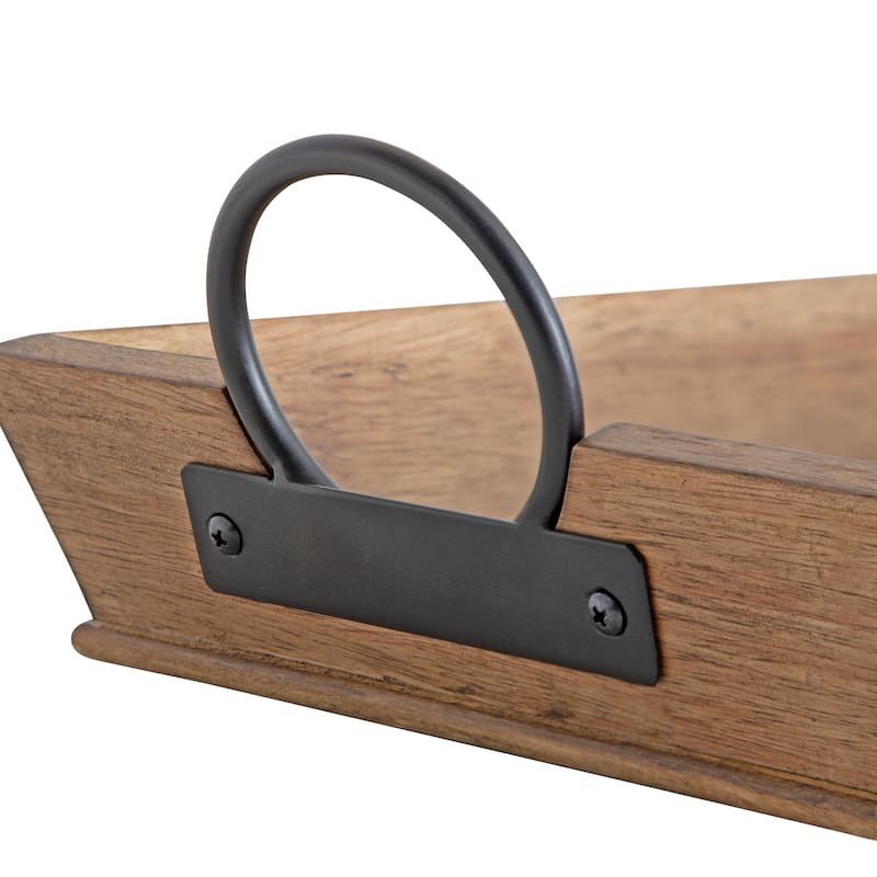 Kate and Laurel Stillright Wood Decorative Tray - 17x10